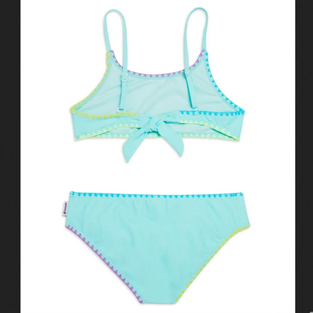 Limeapple Girls' Bethany Geo Embroidered Two Piece Swimsuit-NEW - Picture 2 of 5
